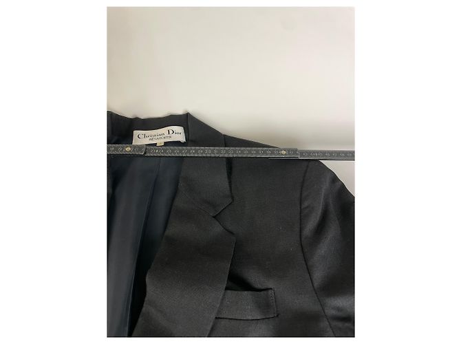 Vintage Dior Wool Blend Blazer Black S - view 9