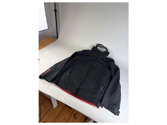 Giacca in nylon vintage Prada da uomo Nera L Nero - vista 11