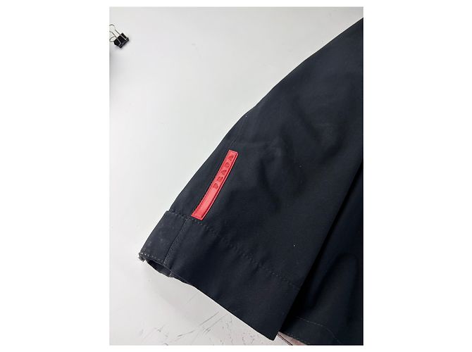 Giacca in nylon vintage Prada da uomo Nera L Nero - vista 12