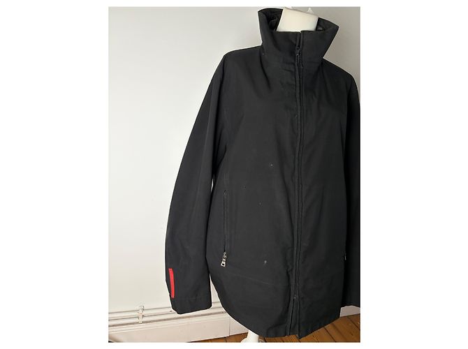 Giacca in nylon vintage Prada da uomo Nera L Nero - vista 15