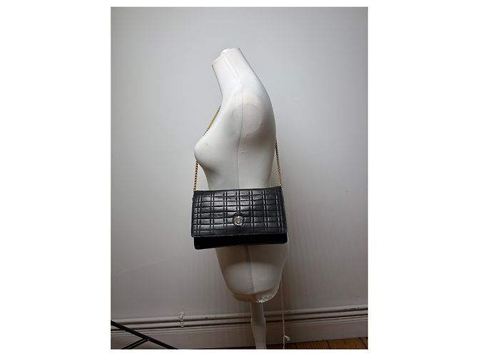 Emilio Pucci Clutch in pelle vintage Pucci nera con catena dorata Nero - vista 4