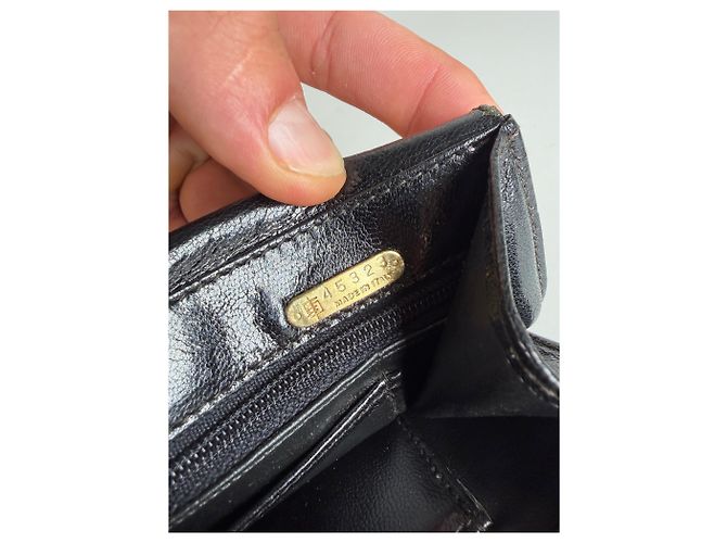 Emilio Pucci Clutch in pelle vintage Pucci nera con catena dorata Nero - vista 7