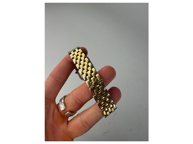 Vintage Givenchy Armbanduhr aus Edelstahl Gold Silber Gold Golden - Ansicht 10