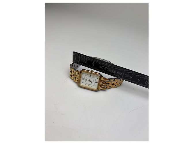 Vintage Givenchy Armbanduhr aus Edelstahl Gold Silber Gold Golden - Ansicht 11