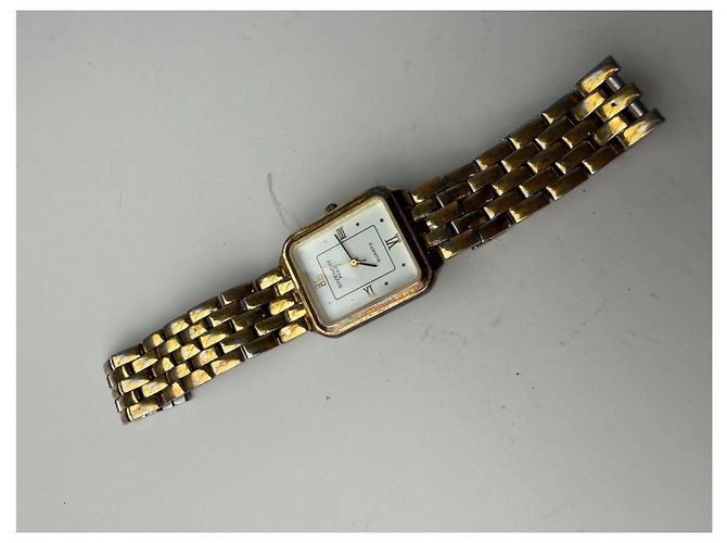 Vintage Givenchy Armbanduhr aus Edelstahl Gold Silber Gold Golden - Ansicht 12