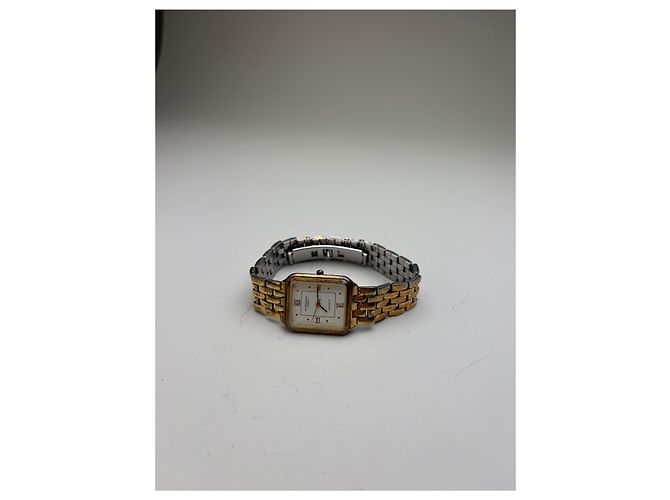 Vintage Givenchy Armbanduhr aus Edelstahl Gold Silber Gold Golden - Ansicht 7