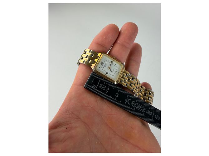 Vintage Givenchy Armbanduhr aus Edelstahl Gold Silber Gold Golden - Ansicht 8