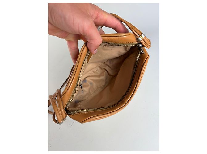 16 Céline Vintage Celine Schultertasche aus beschichteter Leinwand Cream Tan - Ansicht 3