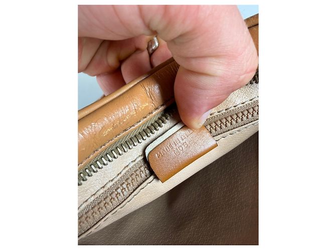 16 Céline Vintage Celine Schultertasche aus beschichteter Leinwand Cream Tan - Ansicht 7