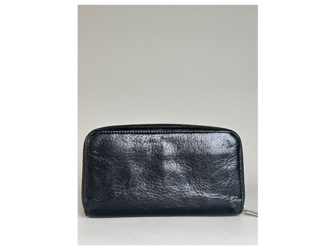 Chloé Vintage Chloe Leather Long Wallet Black Silver - view 11