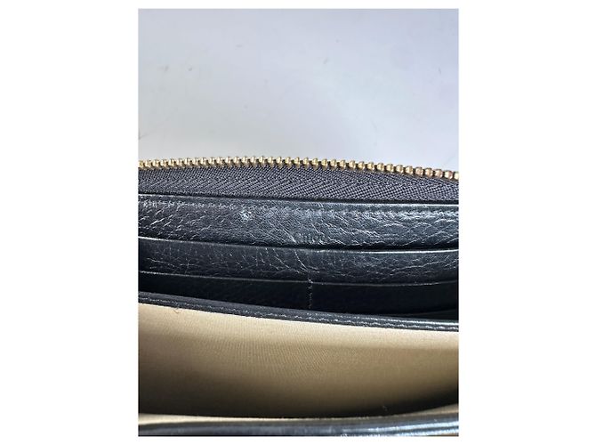 Chloé Vintage Chloe Leather Long Wallet Black Silver - view 5