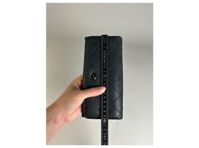 Chloé Vintage Chloe Leather Wallet Black Gold - view 6