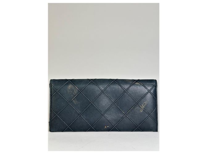 Chloé Vintage Chloe Leather Wallet Black Gold - view 9