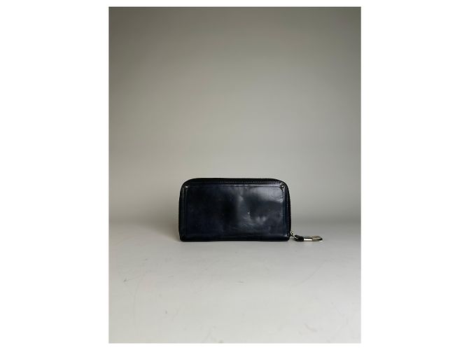 Chloé Vintage Chloe Leather Zip Wallet Black Gold - view 2