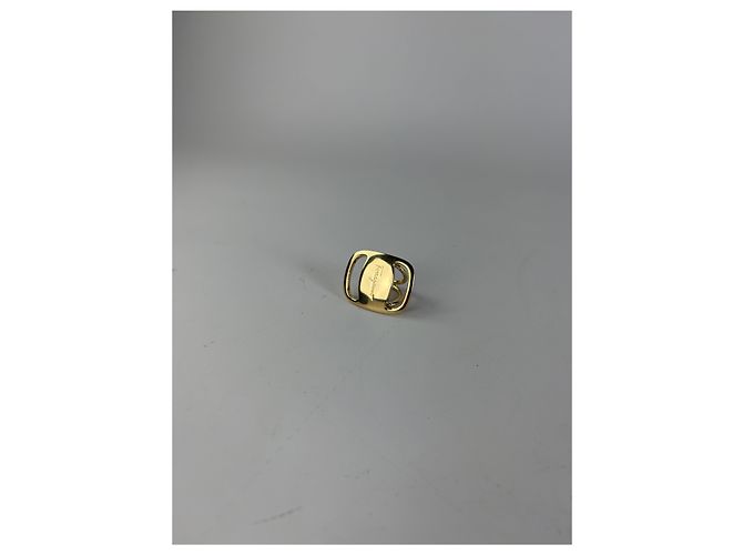 Salvatore Ferragamo Anello Vintage Ferragamo in metallo dorato con logo inciso D'oro - vista 3