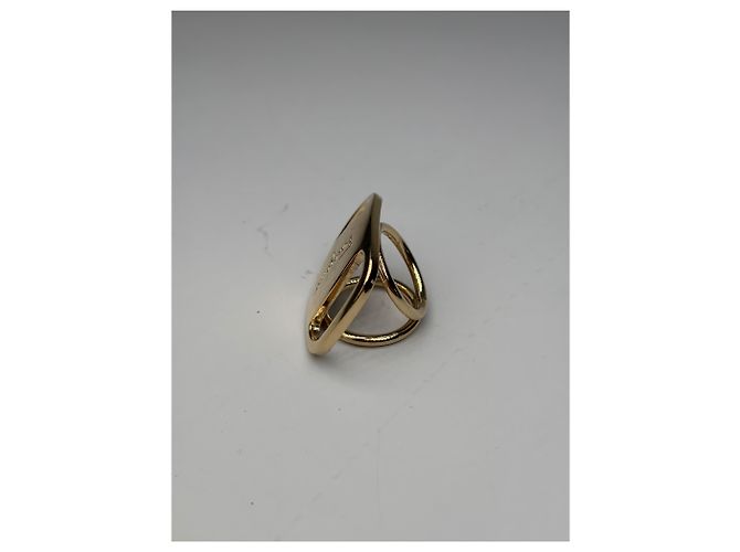 Salvatore Ferragamo Anello Vintage Ferragamo in metallo dorato con logo inciso D'oro - vista 6