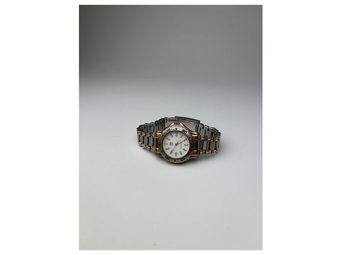 Vintage Givenchy Armbanduhr aus Edelstahl Silber Gold - Ansicht 10