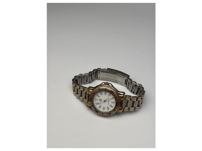 Vintage Givenchy Armbanduhr aus Edelstahl Silber Gold - Ansicht 3