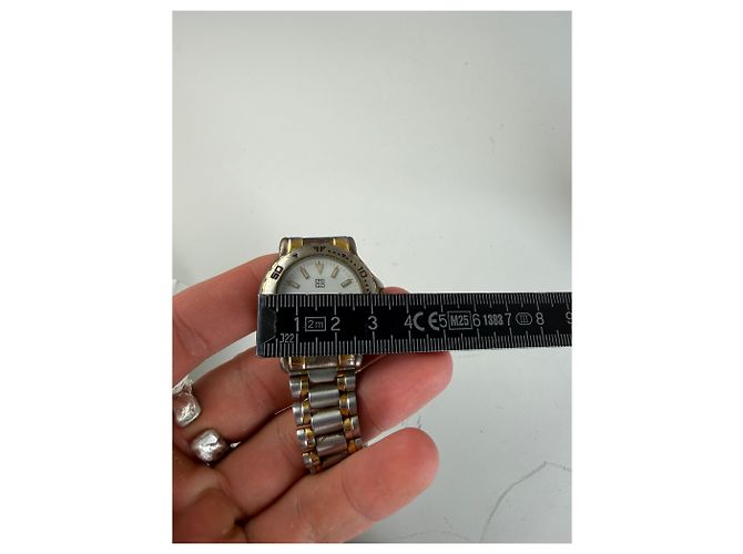 Vintage Givenchy Armbanduhr aus Edelstahl Silber Gold - Ansicht 4