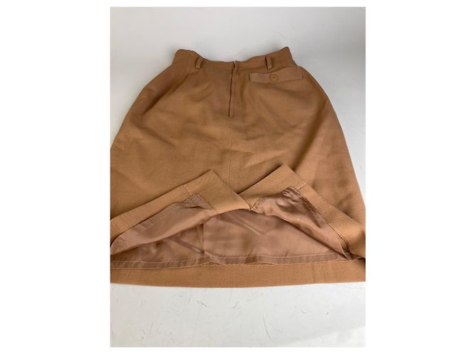 Gonna di lana vintage Dior Tan M Cammello - vista 11