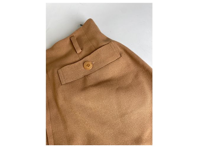 Gonna di lana vintage Dior Tan M Cammello - vista 12