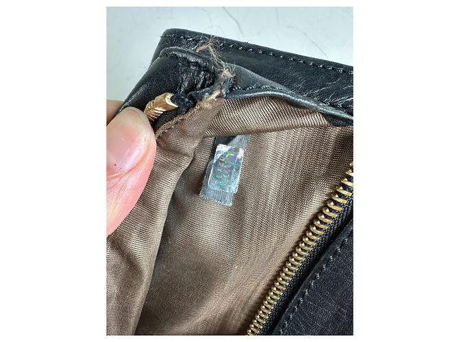 Chloé Vintage Chloe Leather Wallet Black Silver - view 5