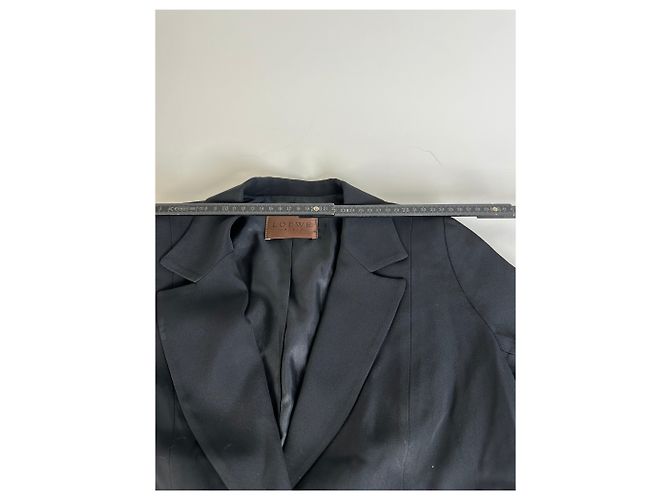 Blazer vintage Loewe in misto seta nero S - vista 12