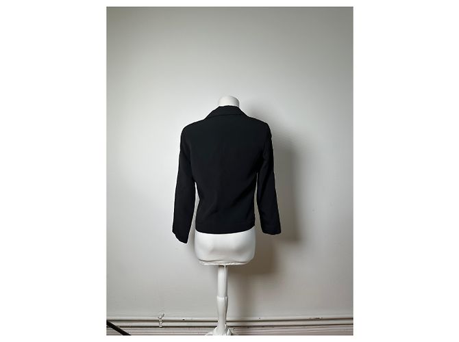 Blazer vintage Loewe in misto seta nero S - vista 3