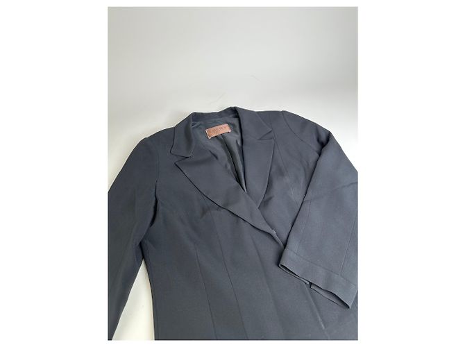 Blazer vintage Loewe in misto seta nero S - vista 7