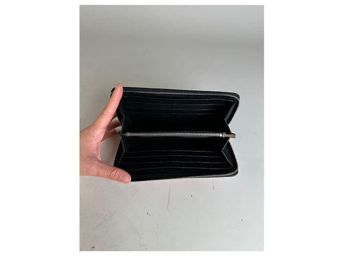 Edge Céline Vintage Celine Grained Leather Wallet Pink Silver - view 3
