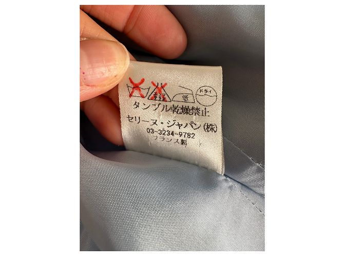Céline Vintage Celine Blazer aus Kaschmir und Angora Hellblau XL - Ansicht 13