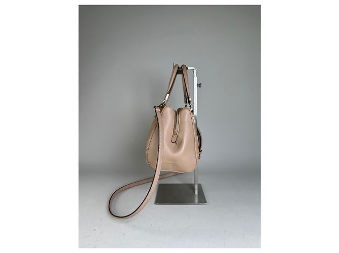 Vintage Coach Handtas aus strukturierter Leder Beige Hell Gold - Ansicht 7