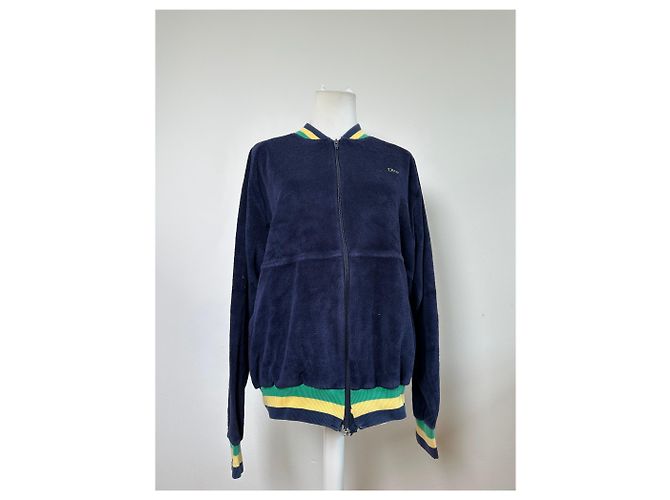 Giacca in velluto di cotone vintage Dior da uomo Blu navy Giallo Verde L - vista 14