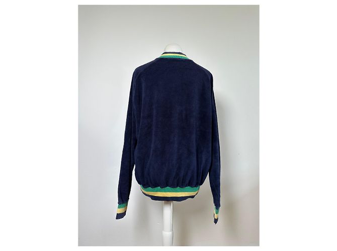 Giacca in velluto di cotone vintage Dior da uomo Blu navy Giallo Verde L - vista 15
