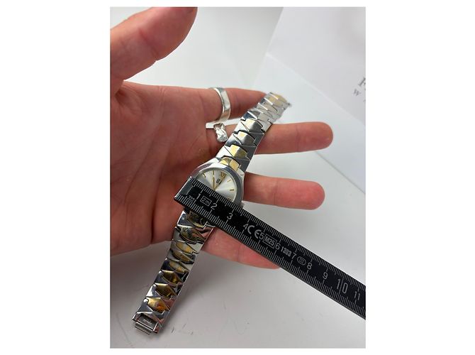 Orologio da polso vintage Givenchy in acciaio inossidabile argento e oro - vista 10