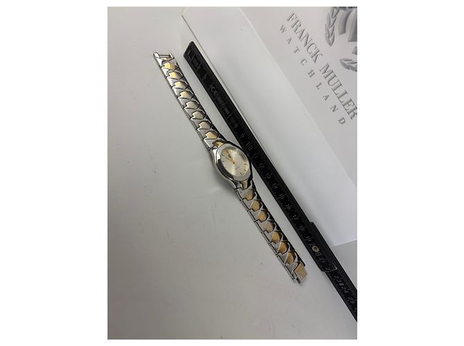 Orologio da polso vintage Givenchy in acciaio inossidabile argento e oro - vista 8