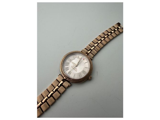 Vintage Givenchy Armbanduhr aus Edelstahl Roségold Pink - Ansicht 5