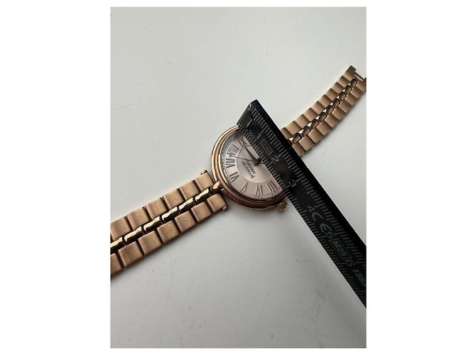Vintage Givenchy Armbanduhr aus Edelstahl Roségold Pink - Ansicht 7