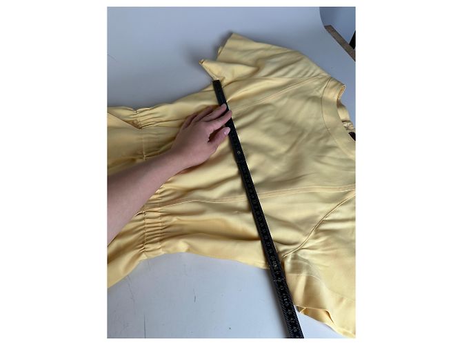 Vintage Fendi Lammzwollkleid Hellgelb M - Ansicht 10