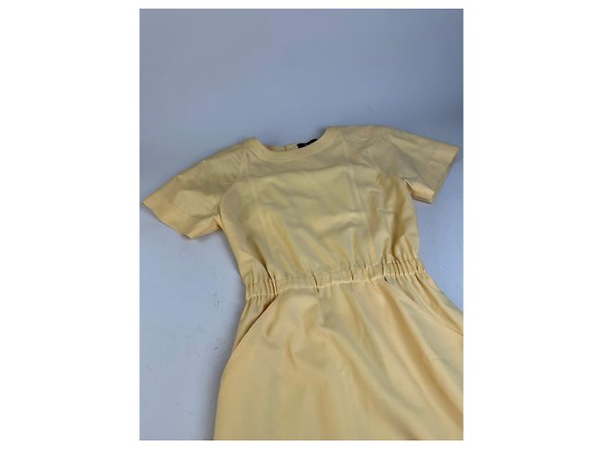 Vintage Fendi Lammzwollkleid Hellgelb M - Ansicht 12