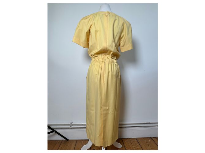 Vintage Fendi Lammzwollkleid Hellgelb M - Ansicht 15