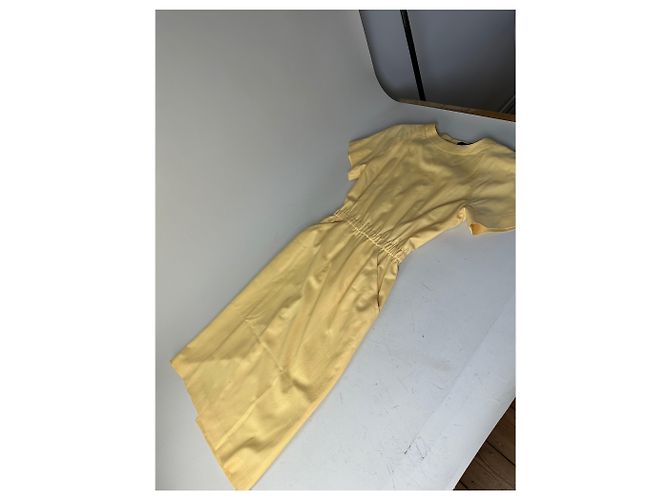 Vintage Fendi Lammzwollkleid Hellgelb M - Ansicht 5