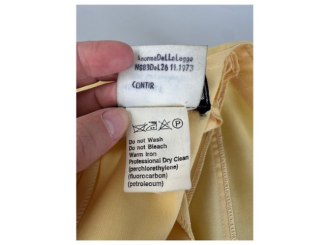 Vintage Fendi Lammzwollkleid Hellgelb M - Ansicht 6