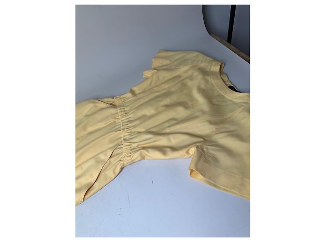 Vintage Fendi Lammzwollkleid Hellgelb M - Ansicht 7