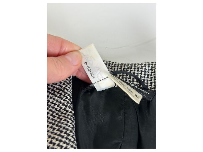 Salvatore Ferragamo Vintage Ferragamo Houndstooth Wool Jacket Black White M - view 11