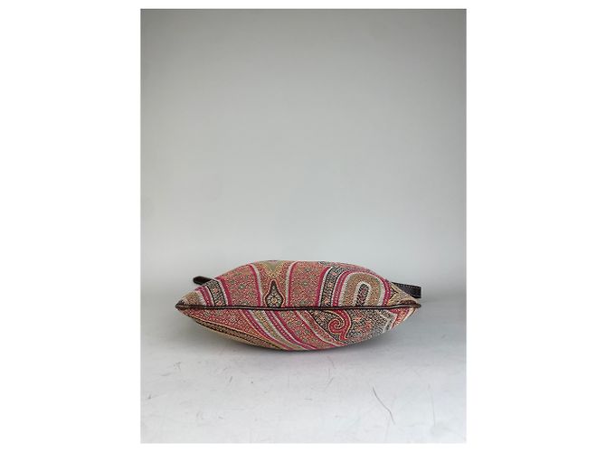 Vintage Etro gemusterte Textilschultertasche Tan Rust Magenta Kamel - Ansicht 13