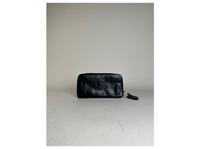 Clare Chloé Vintage Chloe Leather Zip Wallet Black Gold - view 10