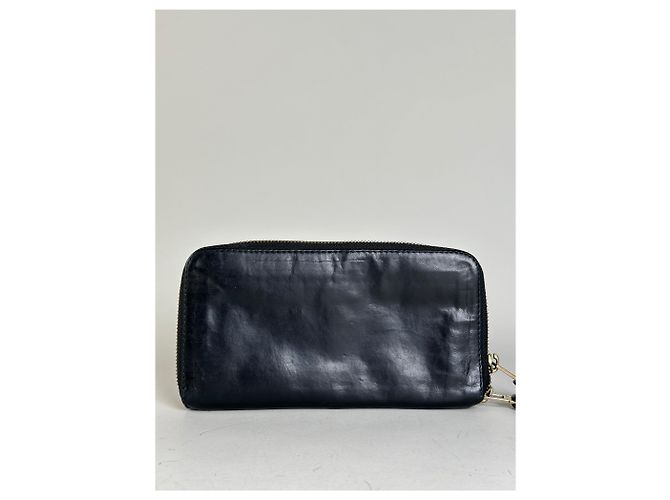 Clare Chloé Vintage Chloe Leather Zip Wallet Black Gold - view 2
