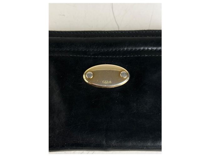 Clare Chloé Vintage Chloe Leather Zip Wallet Black Gold - view 6