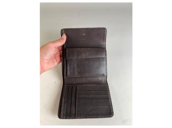 Céline Vintage Celine Macadam Canvas Wallet Beige Brown - view 3